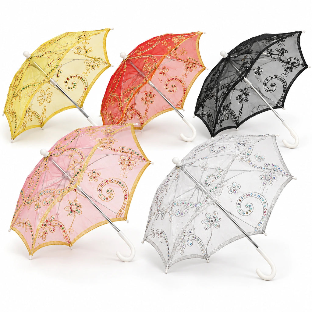 Decorative Lace Parasol Umbrella - 38 cm