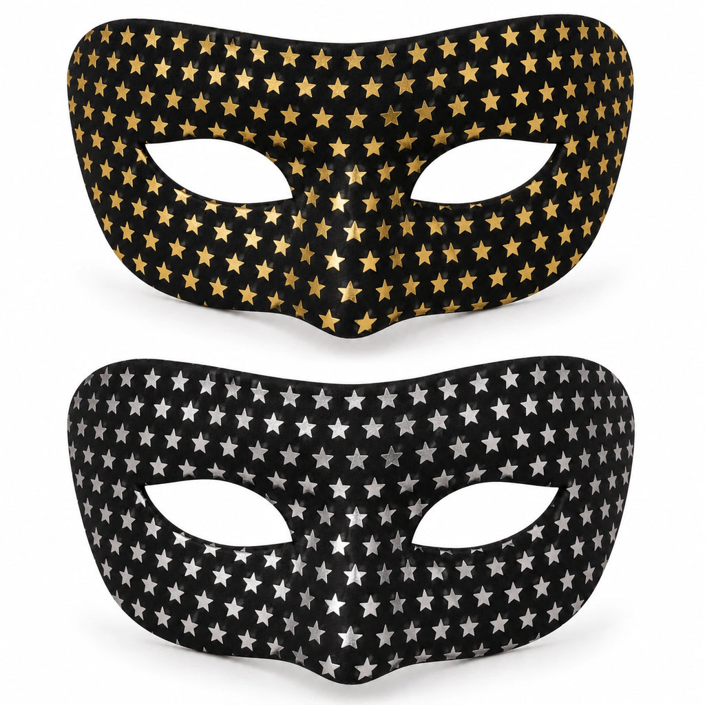 Plain Metallic Star Masquerade Mask