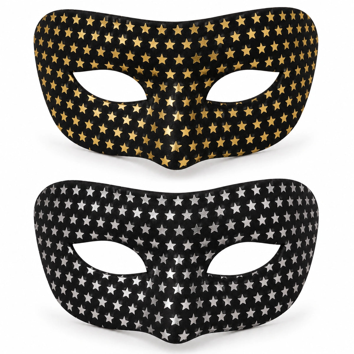 Plain Metallic Star Masquerade Mask