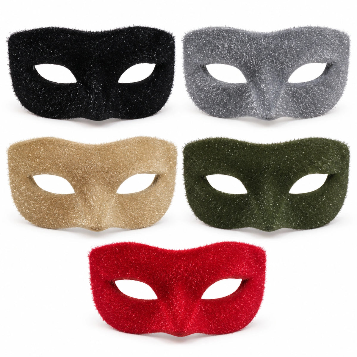 Plain Velour Masquerade Mask