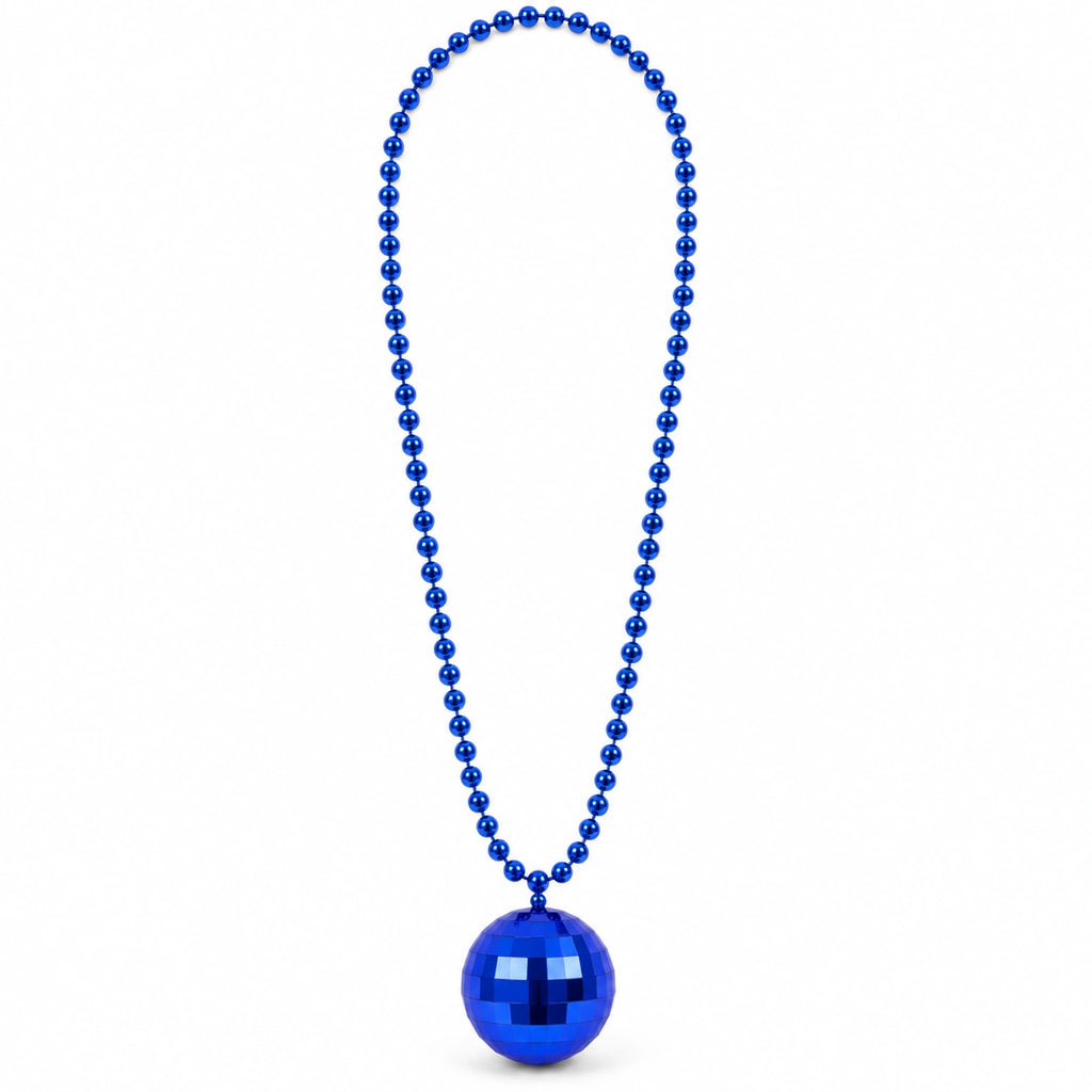 Colorful Disco Ball Pendant Bead Necklace