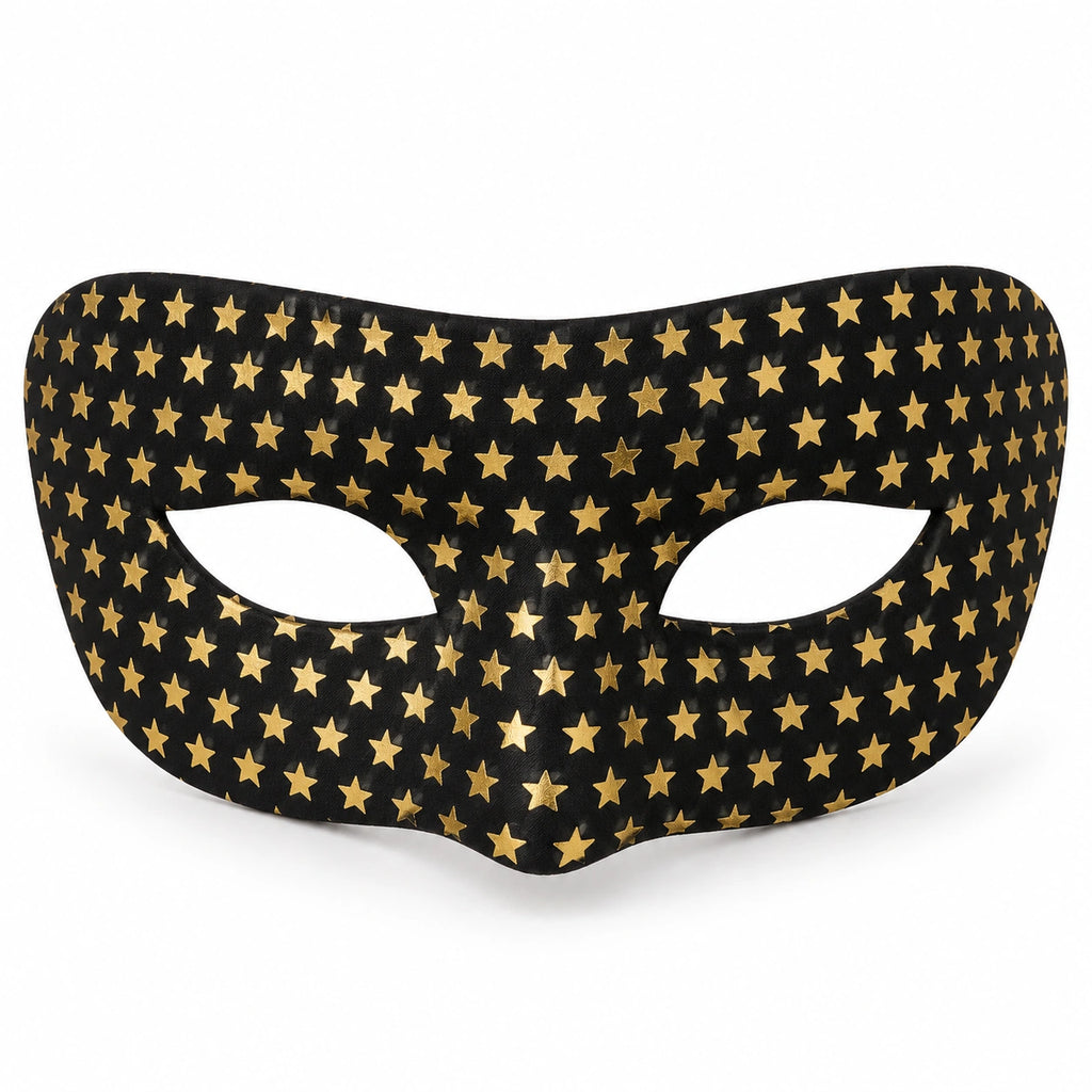 Plain Metallic Star Masquerade Mask