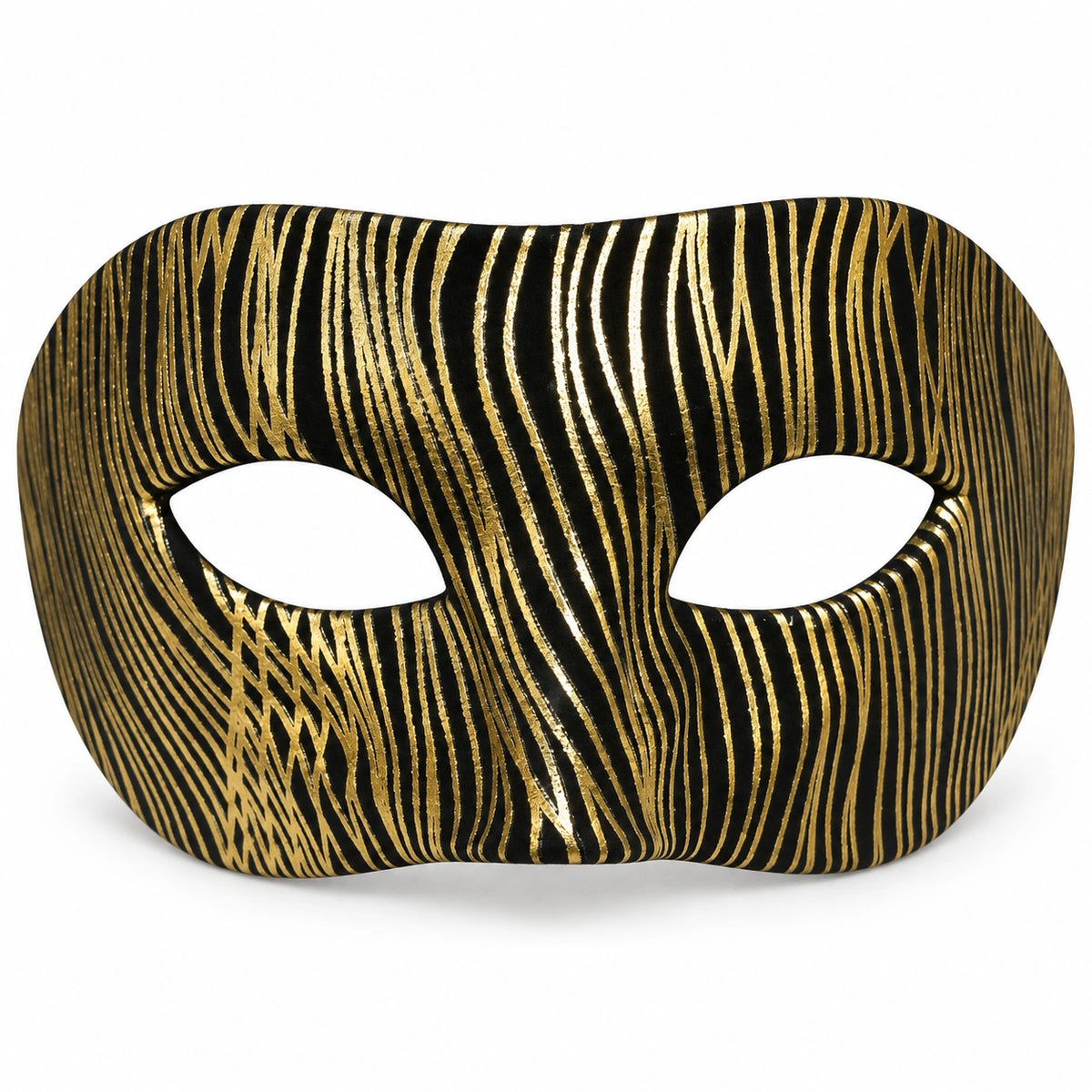 Plain Metallic Wave Masquerade Mask