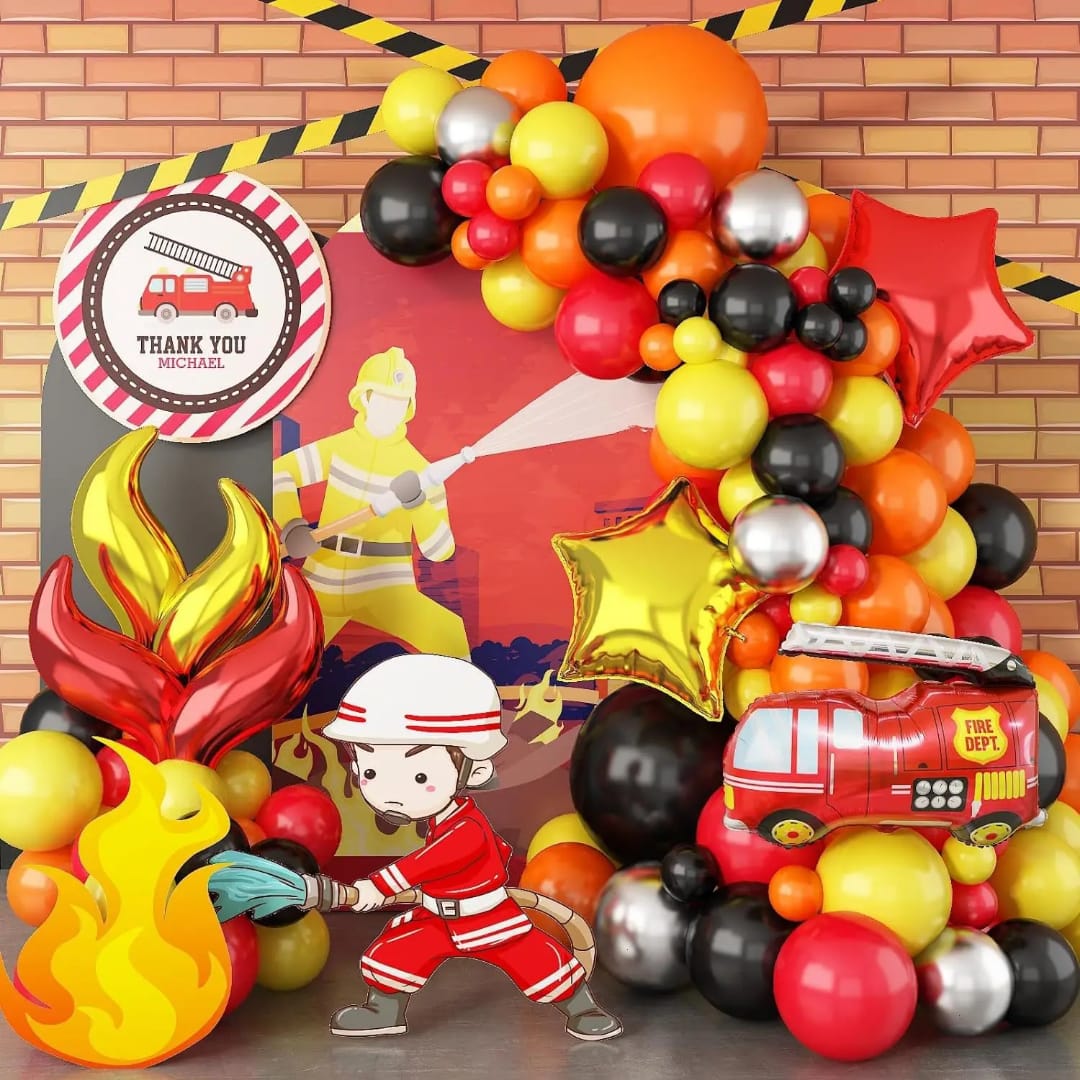 Firefighter Theme Balloon Decoration Set