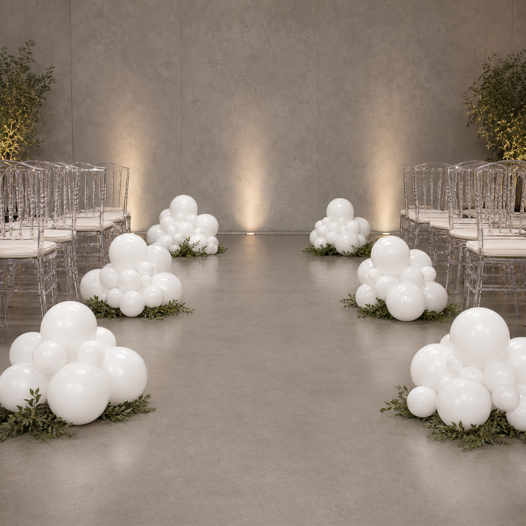 White Balloon Decoration Set