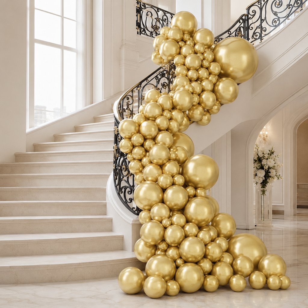 Gold Balloon Decoration Set