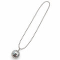 Silver Disco Ball Pendant Necklace