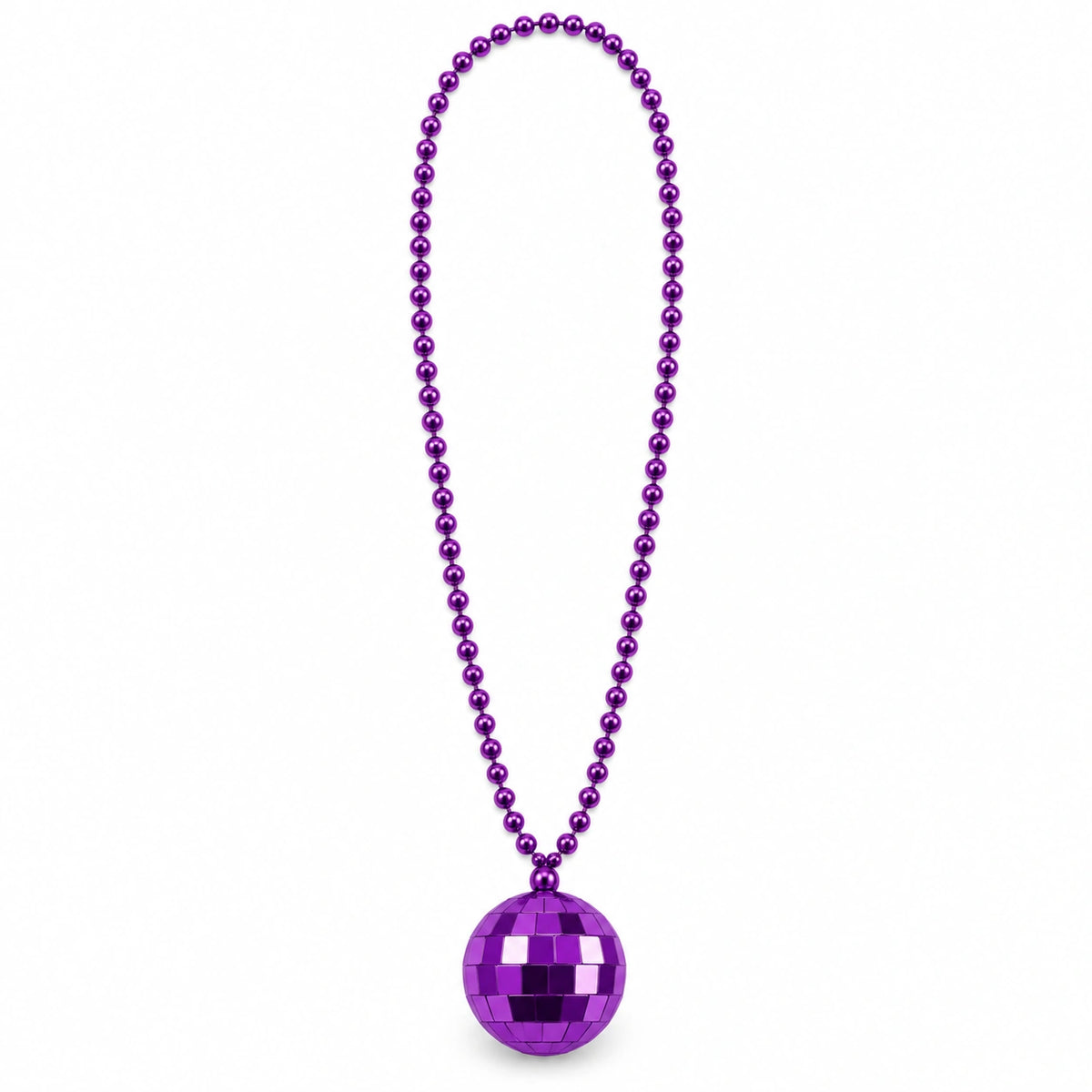 Colorful Disco Ball Pendant Bead Necklace