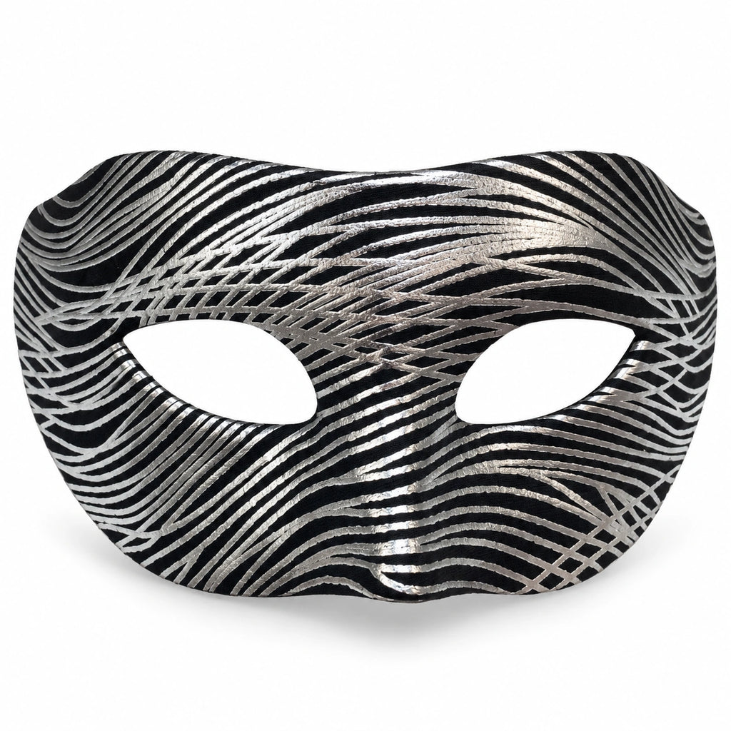 Plain Metallic Wave Masquerade Mask