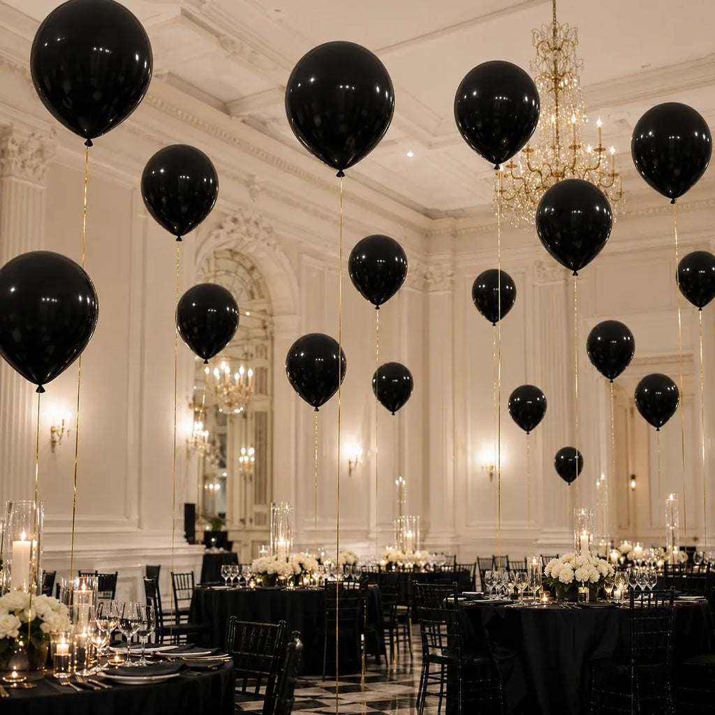 Black Balloon Decoration Set