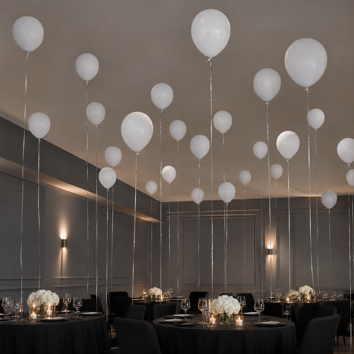 White Balloon Decoration Set