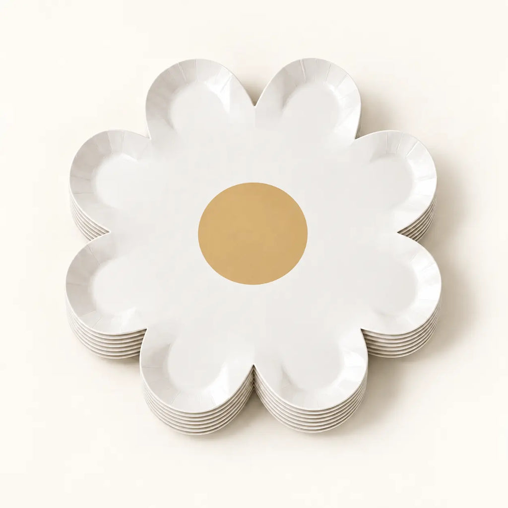 Flower Plates 7" Pack of 10