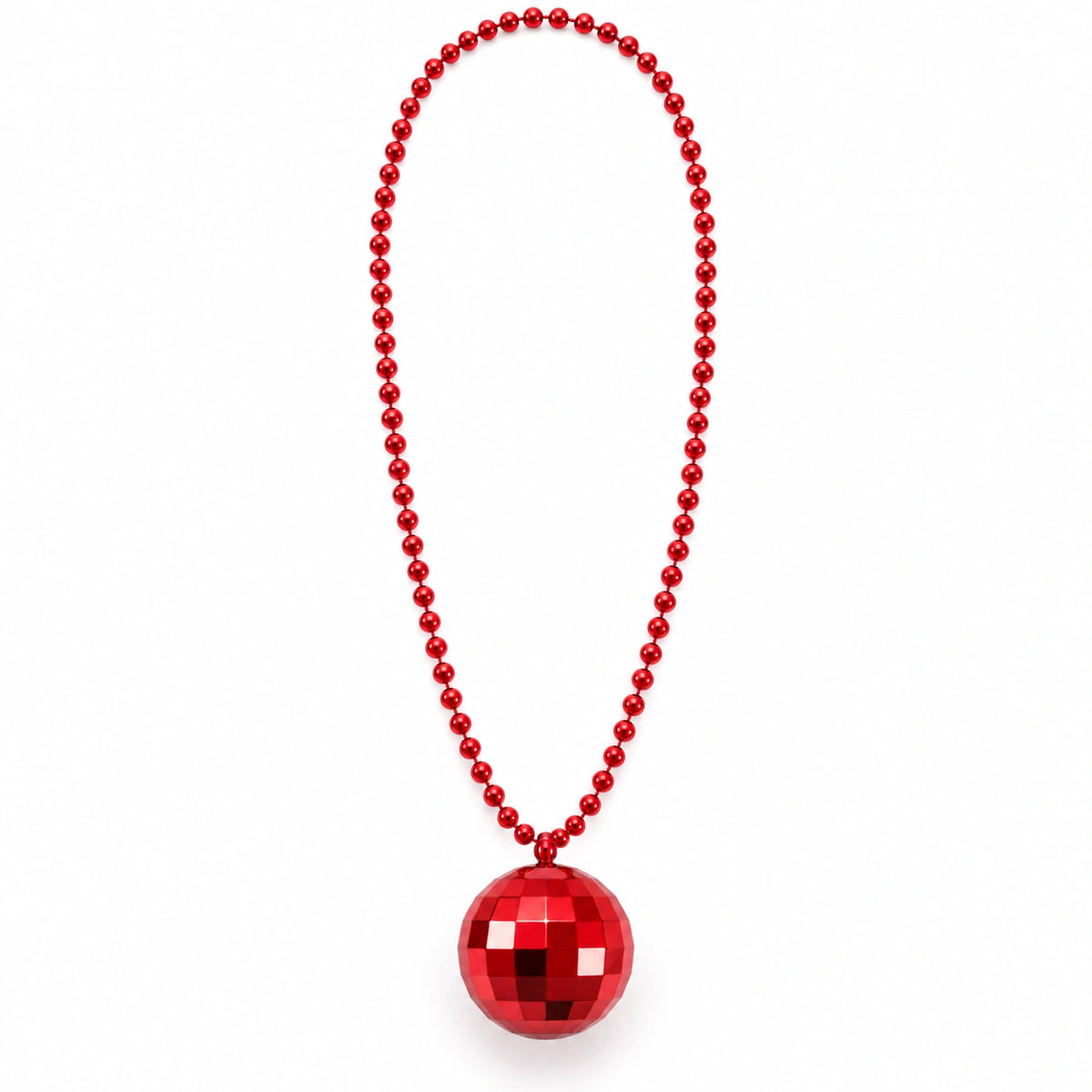 Colorful Disco Ball Pendant Bead Necklace
