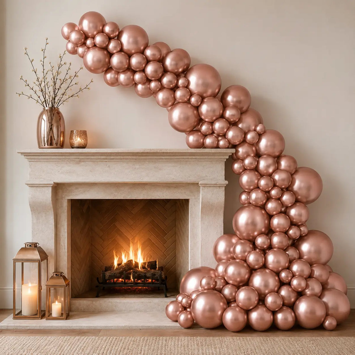 Rose Gold Balloon Decoration Set