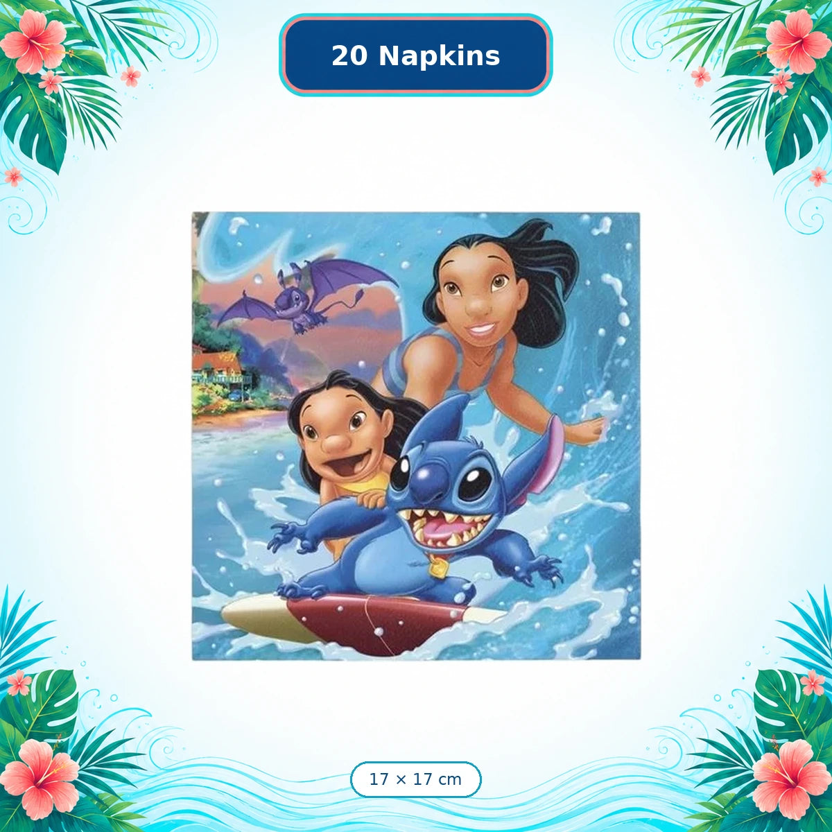 Lilo & Stitch Blue Tropical Party Set