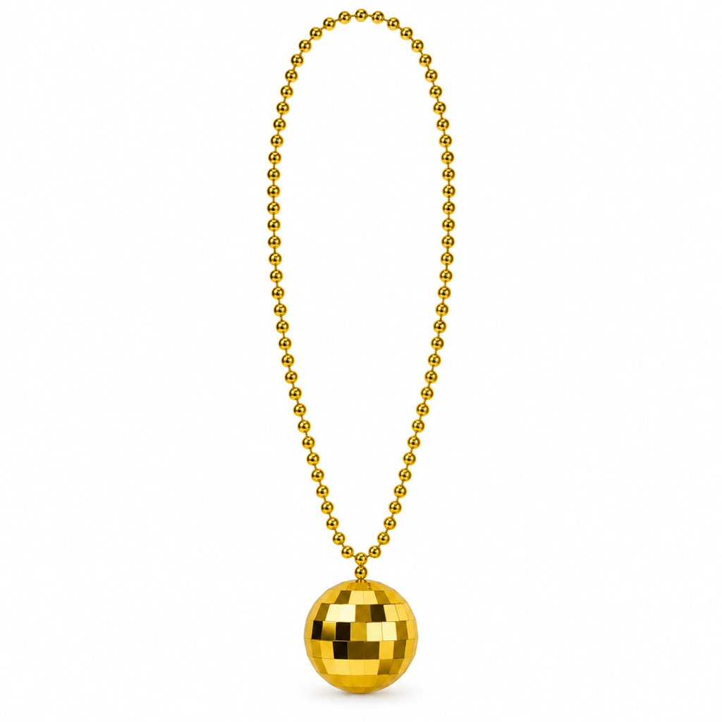 Colorful Disco Ball Pendant Bead Necklace