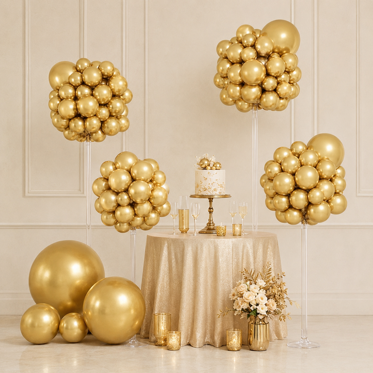 Gold Balloon Decoration Set