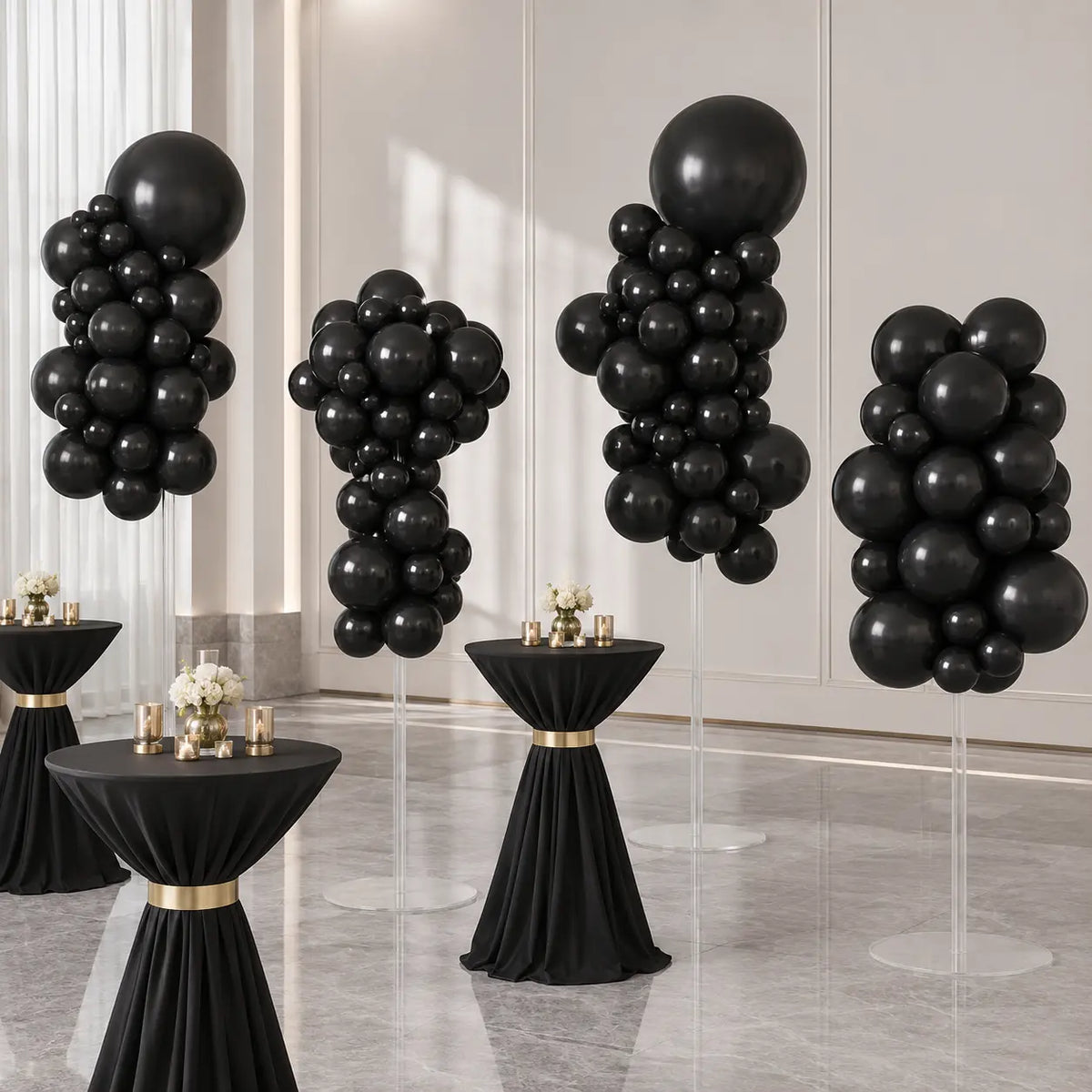Black Balloon Decoration Set