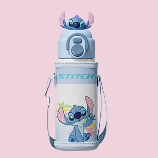Character Water Bottle with Sleeve and Strap - 600 ml