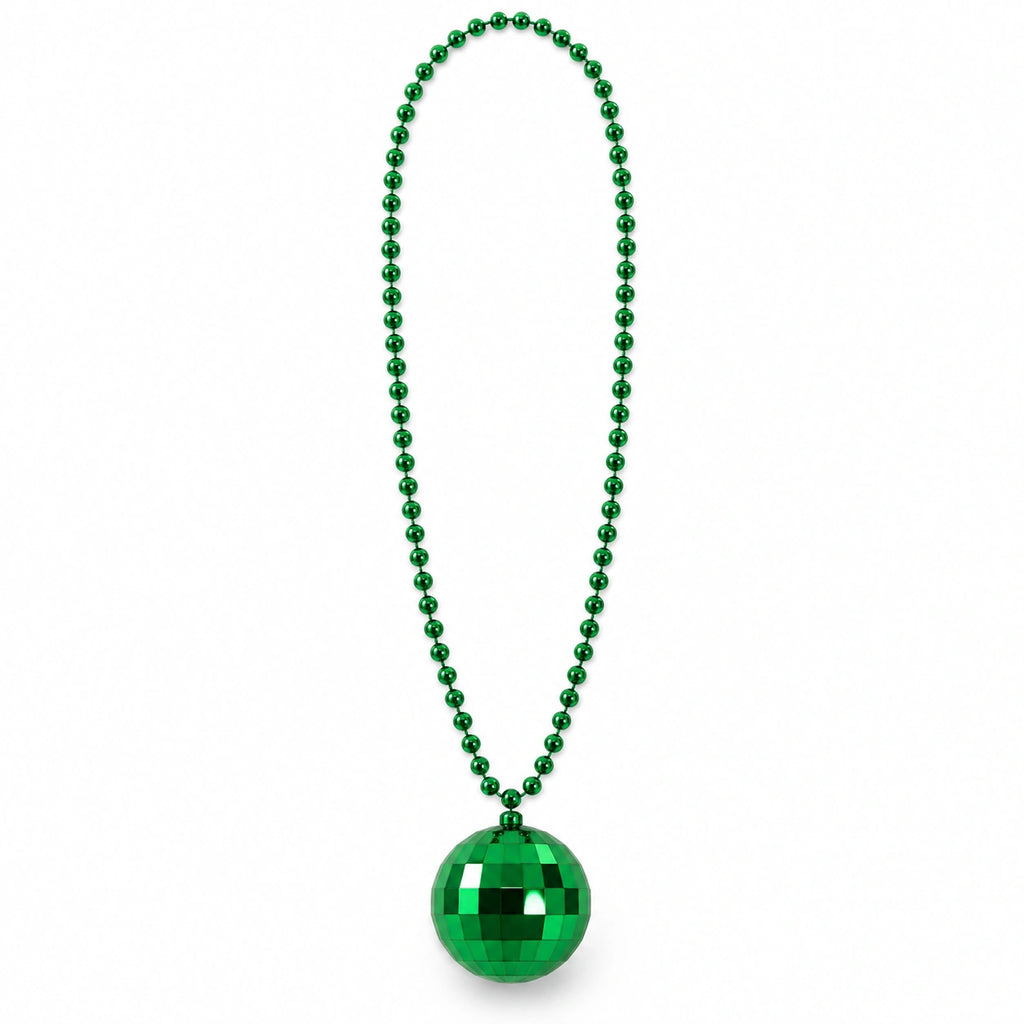 Colorful Disco Ball Pendant Bead Necklace