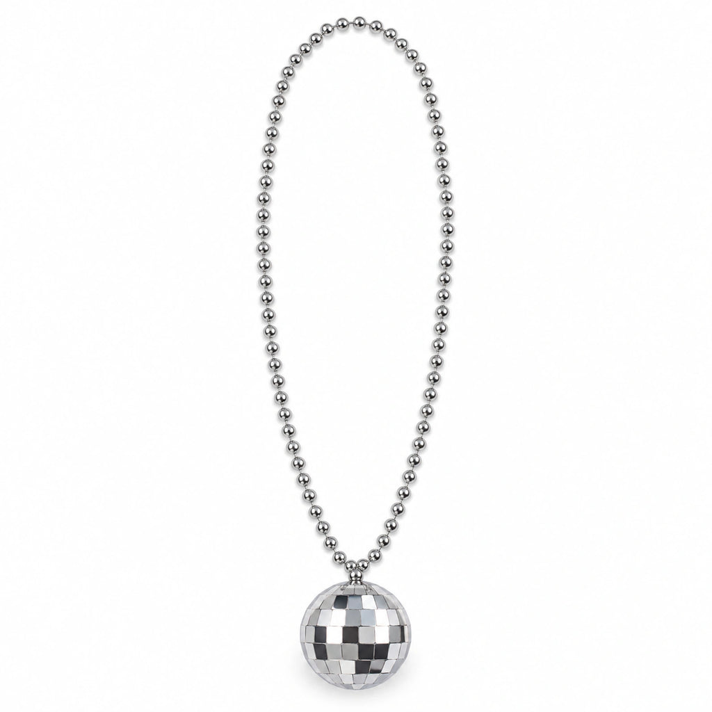 Colorful Disco Ball Pendant Bead Necklace