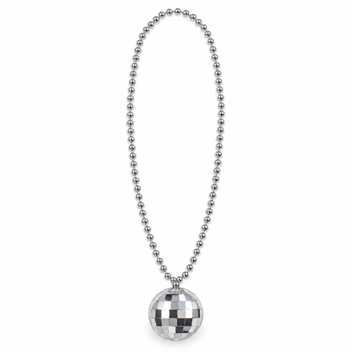 Colorful Disco Ball Pendant Bead Necklace