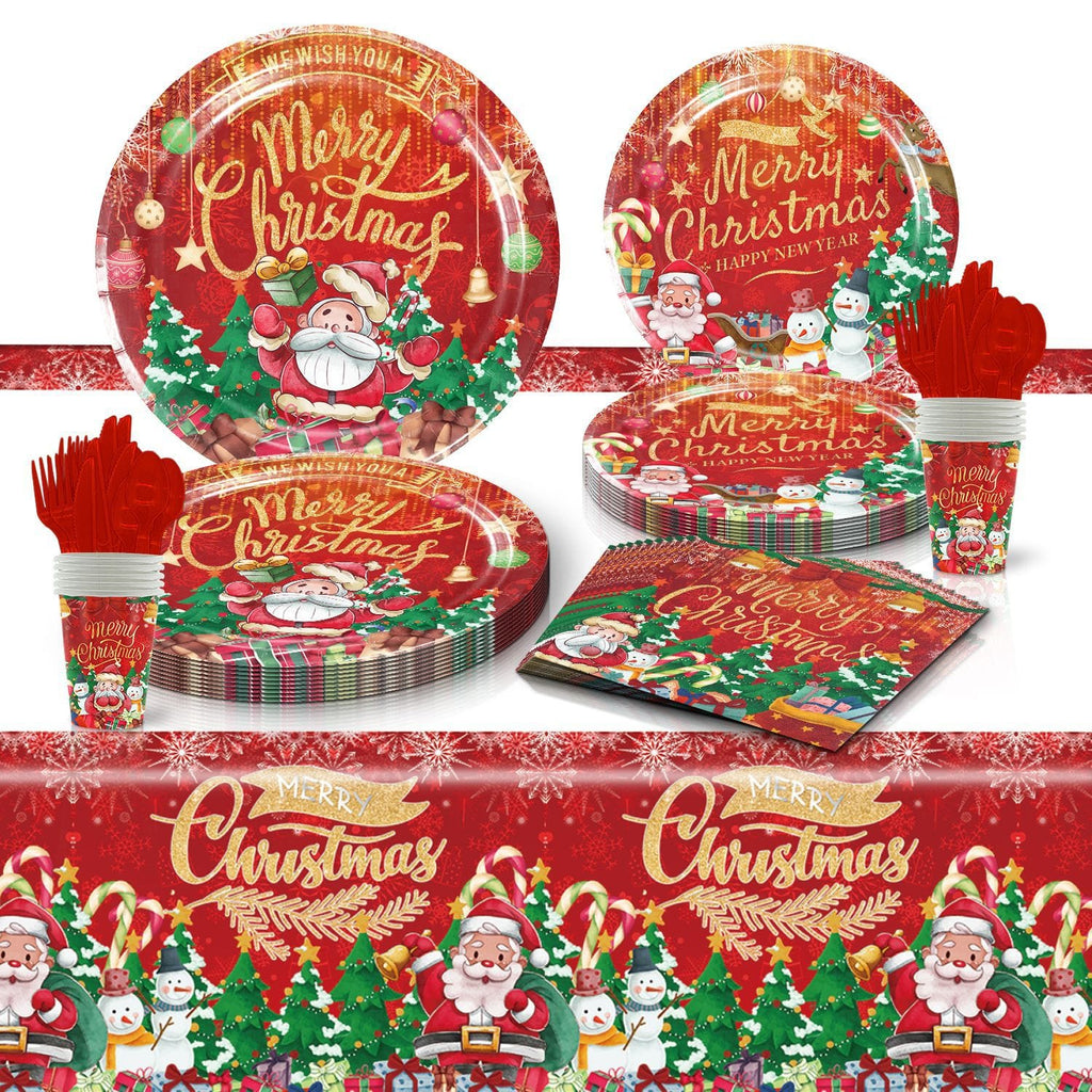 Merry Christmas Party Tableware Set