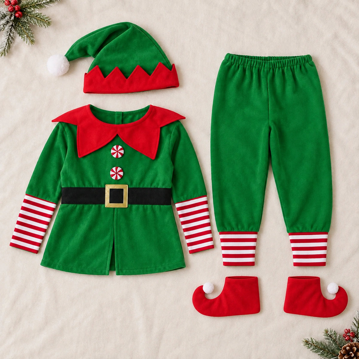 Christmas Elf Costume with Pants