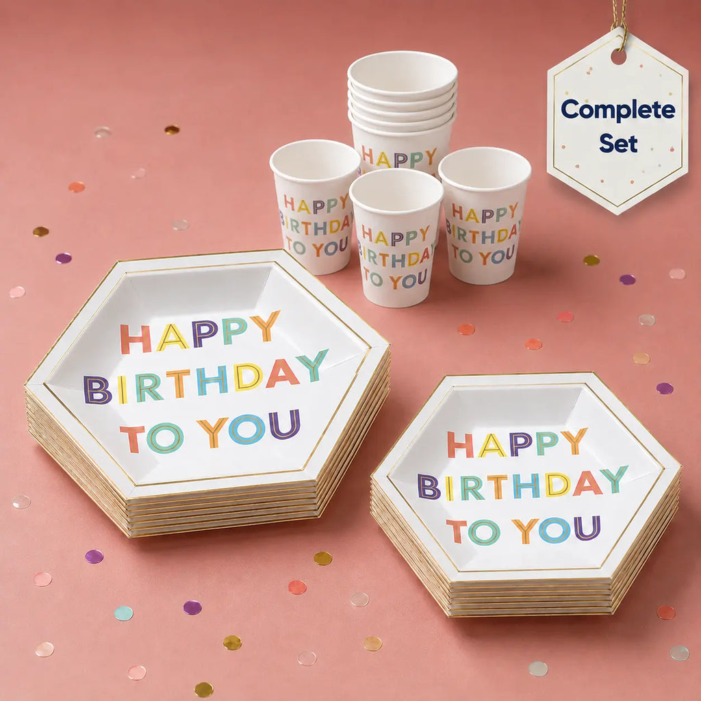 Colorful Happy Birthday Party Set