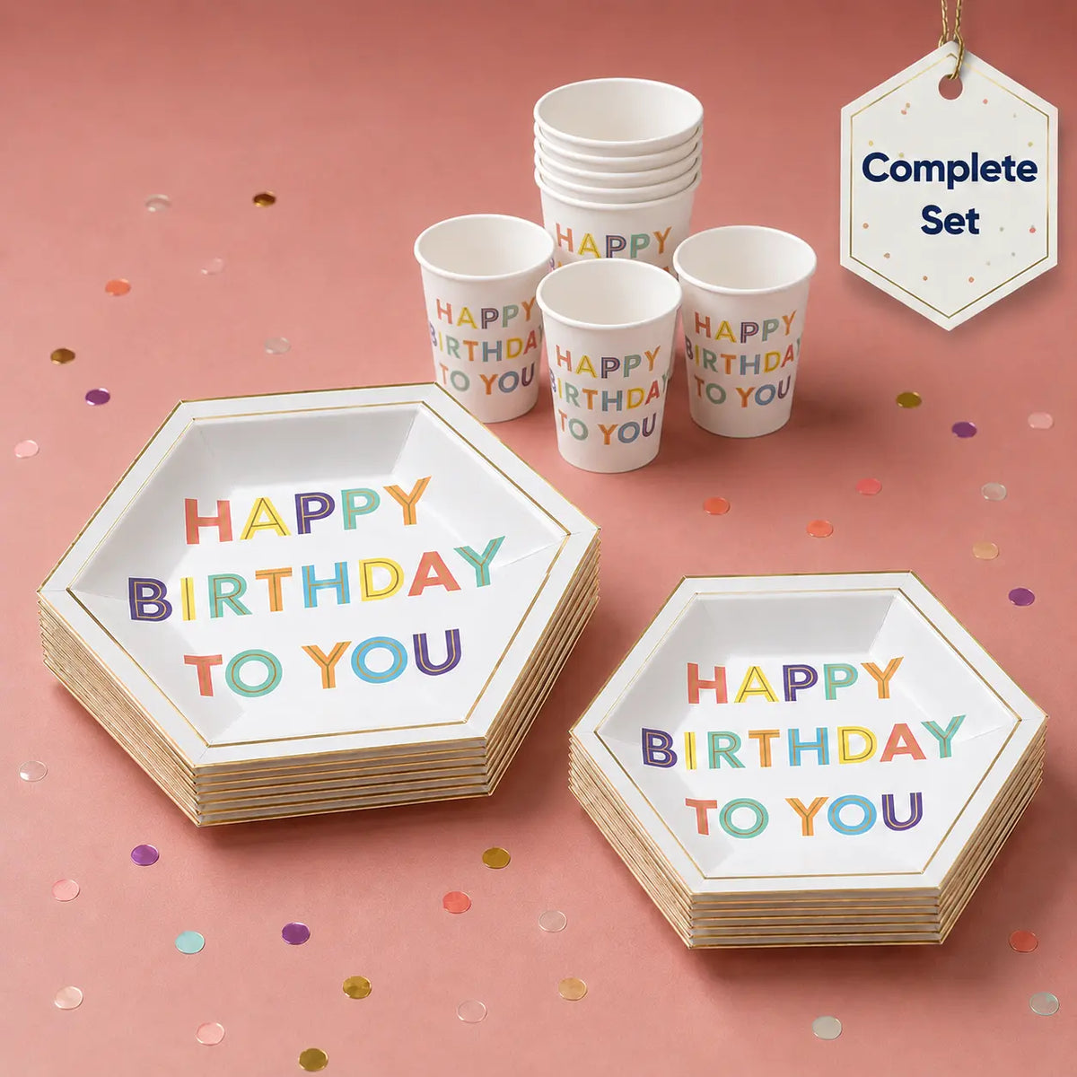 Colorful Happy Birthday Party Set
