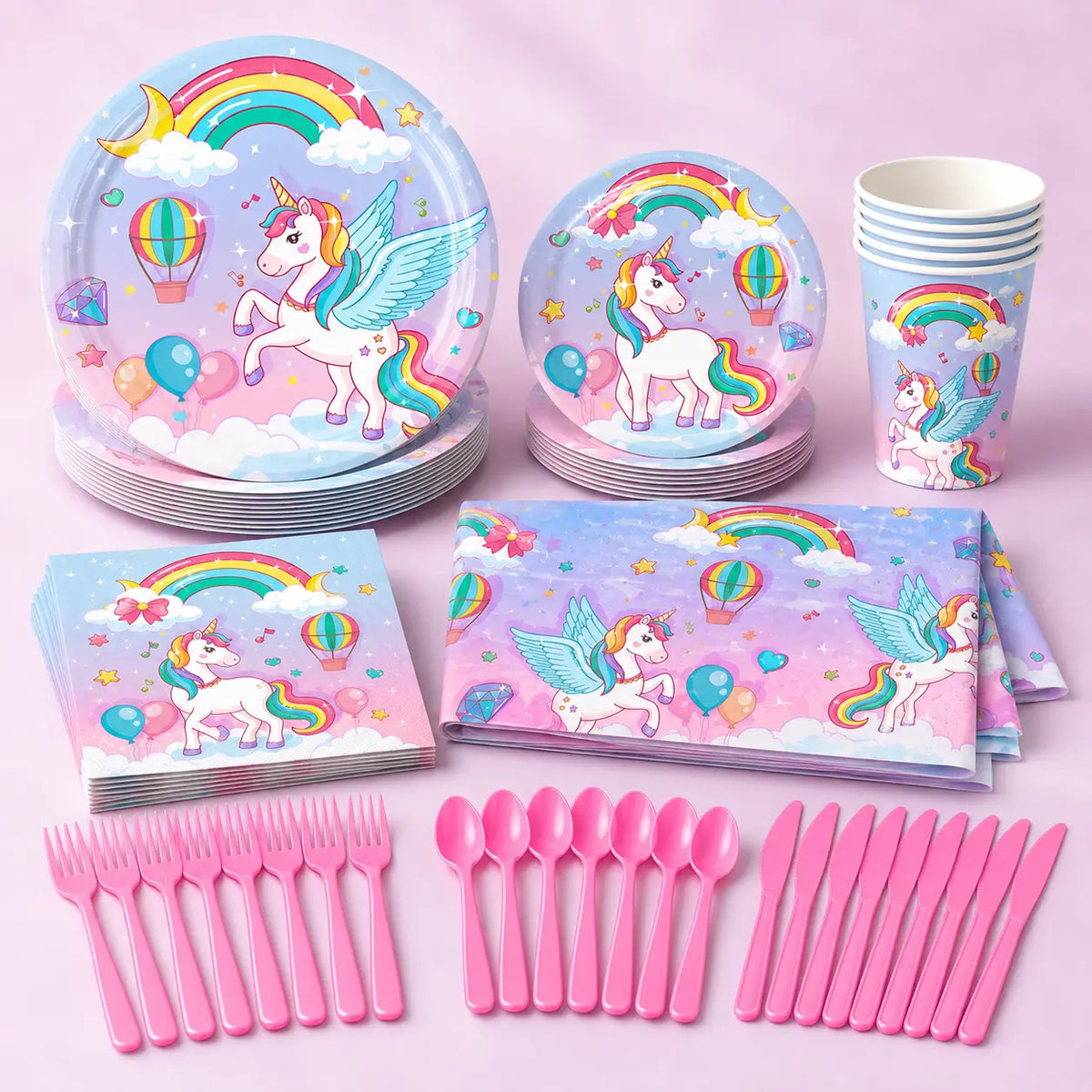 Unicorn Party Tableware Set