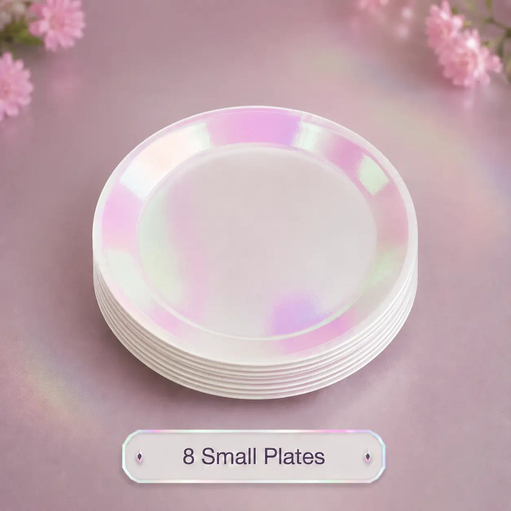 Iridescent Pearl Round Party Tableware Set