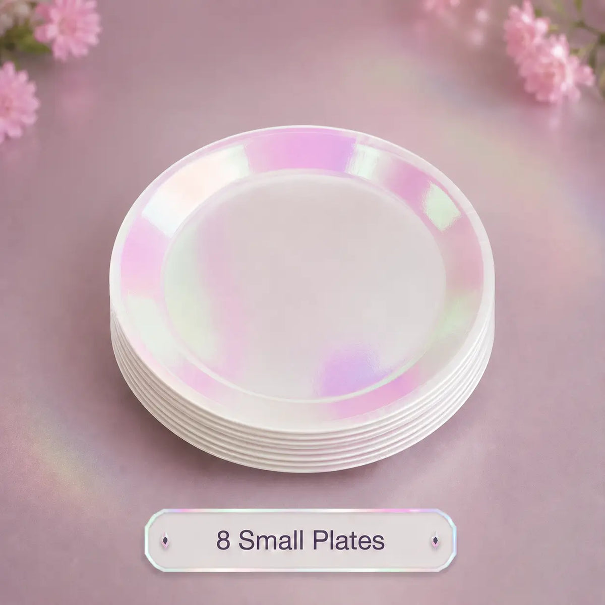Iridescent Pearl Round Party Tableware Set