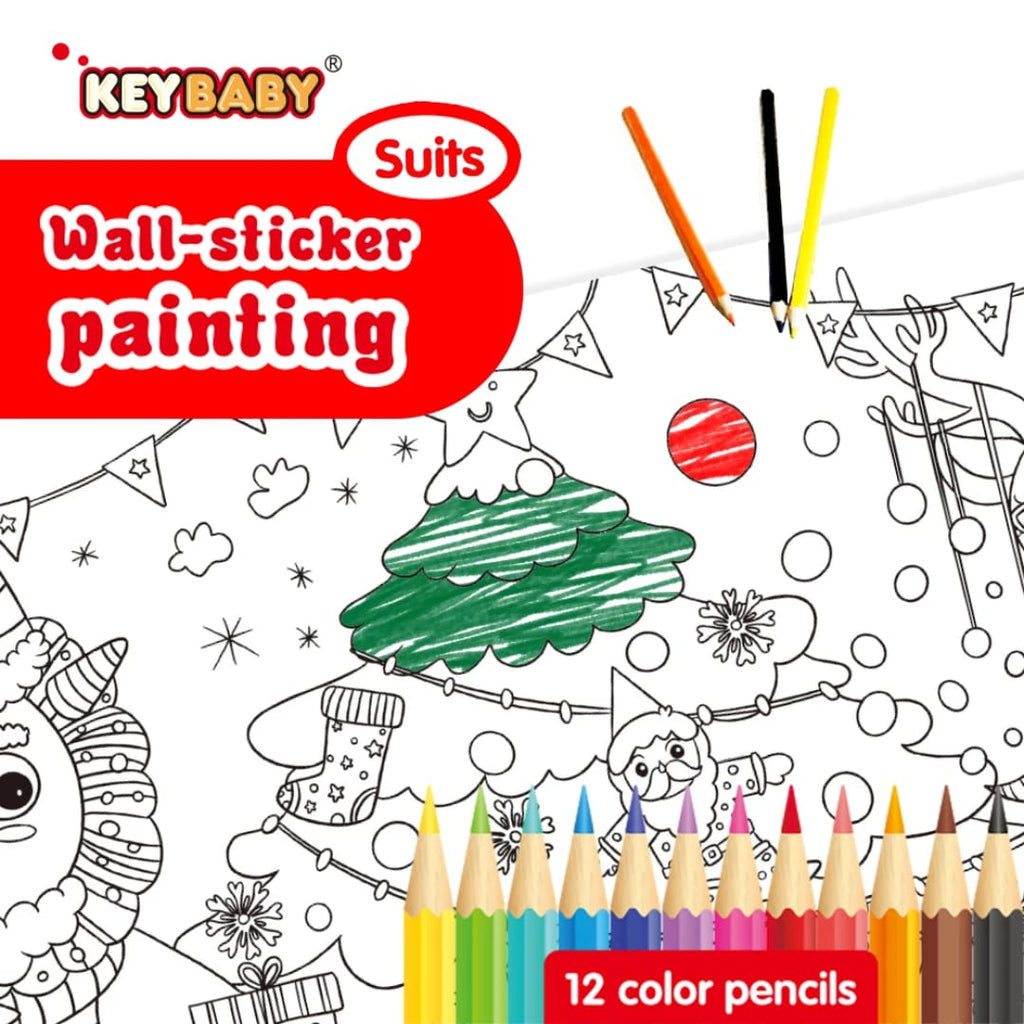 Keybaby Christmas Wall Sticker Painting Set