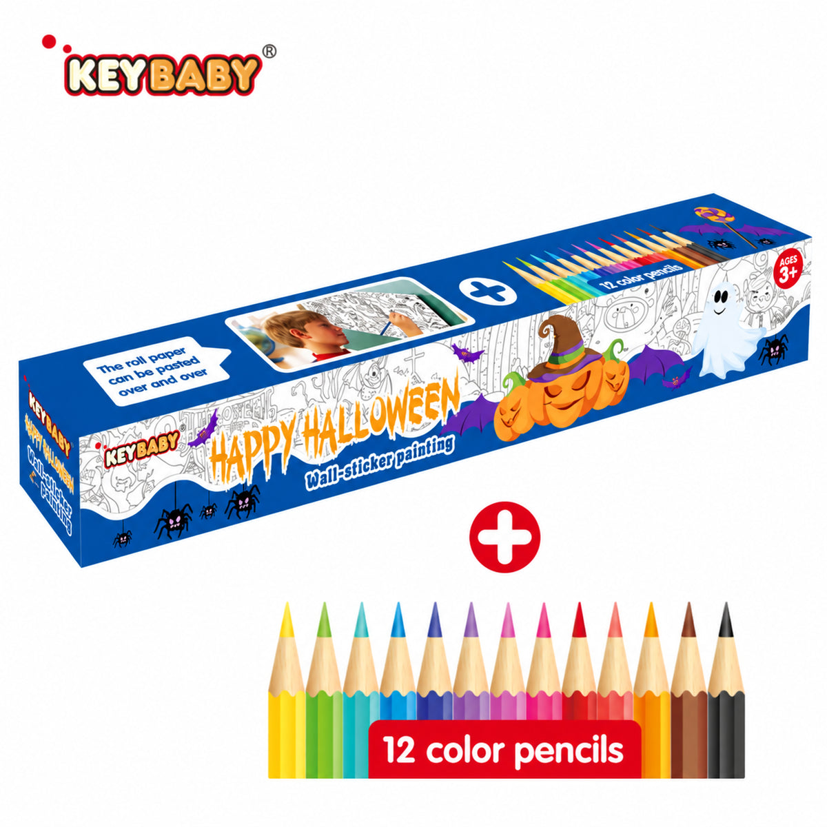 Keybaby Halloween Wall Sticker Painting Set