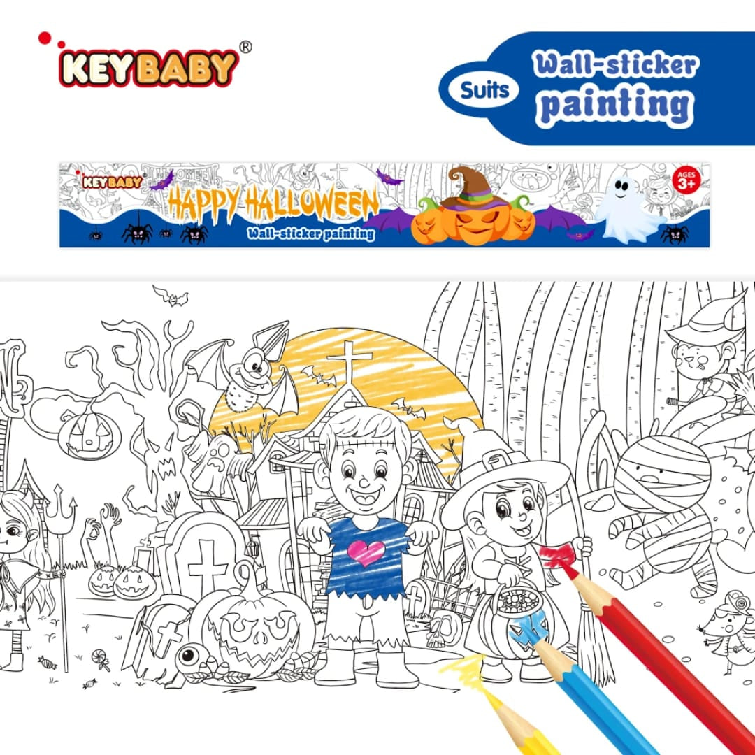 Keybaby Halloween Wall Sticker Painting Set