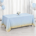 Light Blue and Gold Confetti Table Cover-137×183 cm