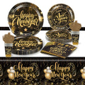 Black & Gold Happy New Year Party Set