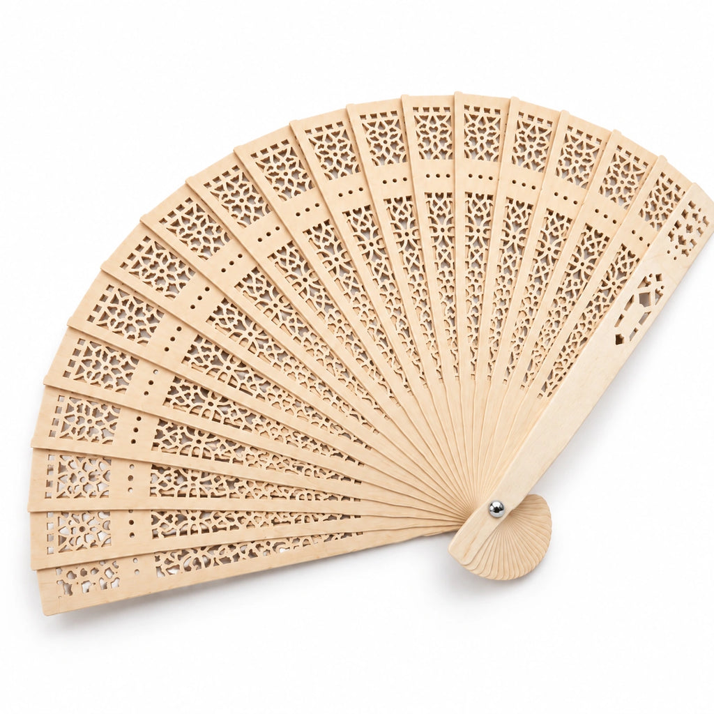 Decorative Cutout Wooden Folding Fan