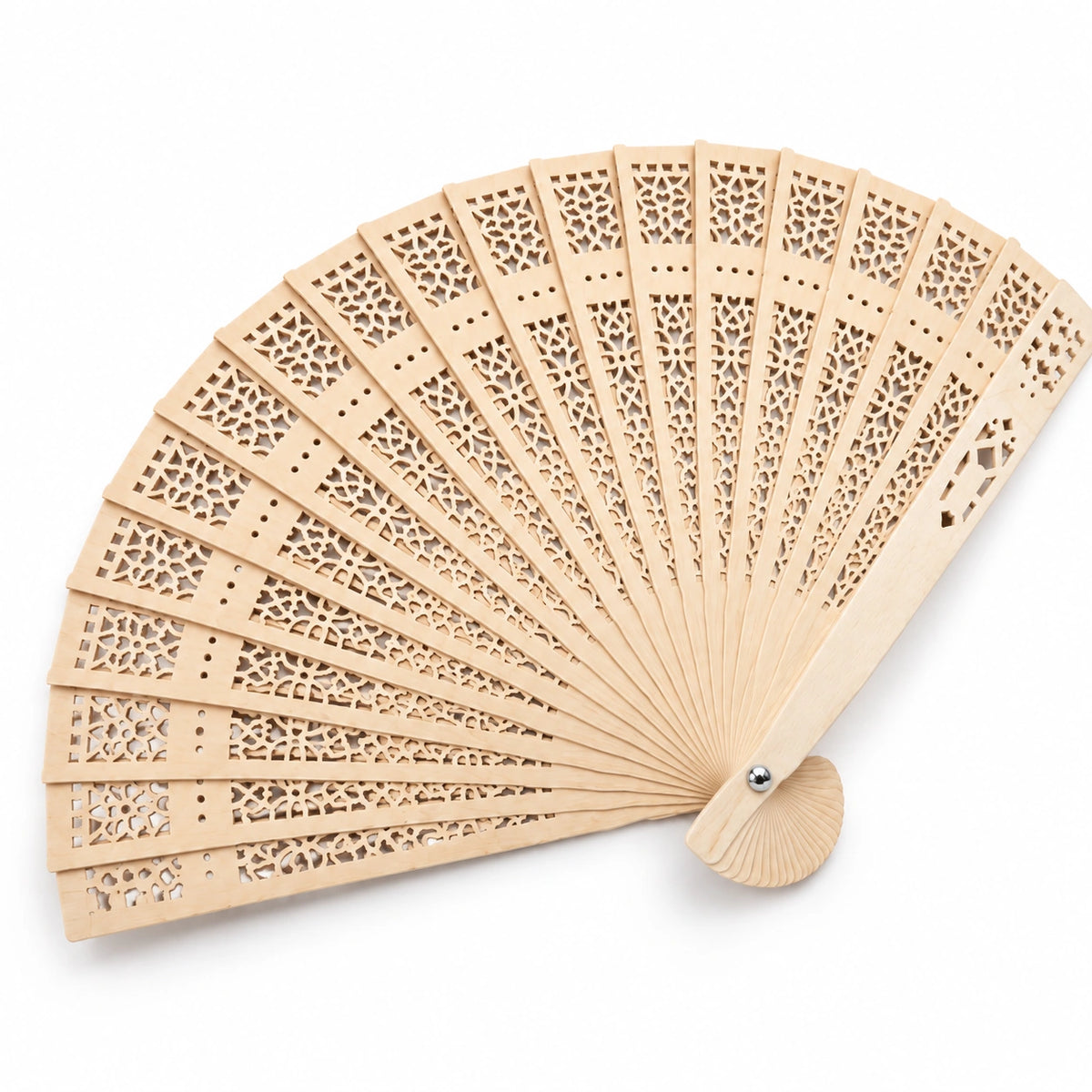 Decorative Cutout Wooden Folding Fan