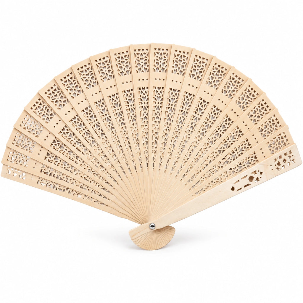 Decorative Cutout Wooden Folding Fan