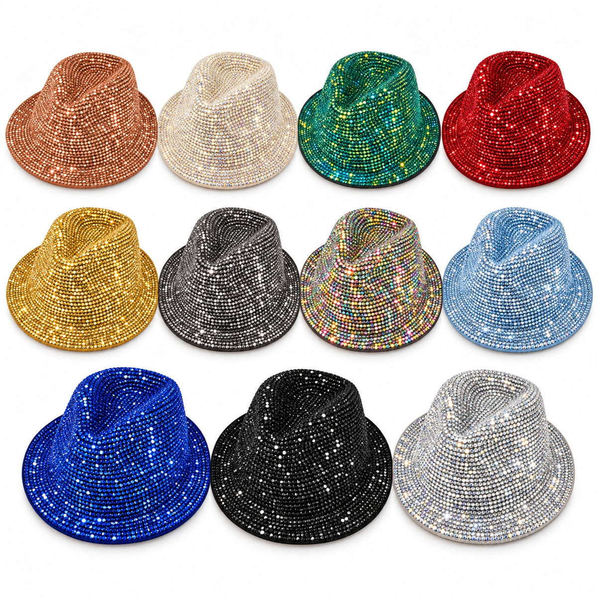 Rhinestone Fedora Hat