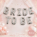 Silver Bride To Be Foil Balloon Set - 9 Pieces