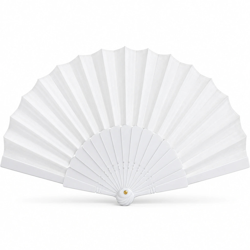 White Folding Hand Fan
