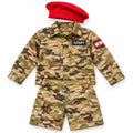 Camouflage Army Costume with Red Beret