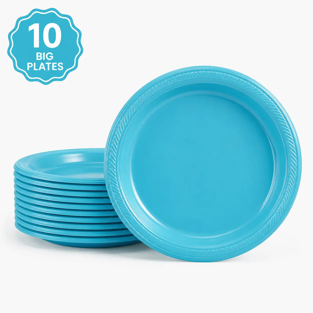 Plastic Classic Light Blue Party Set