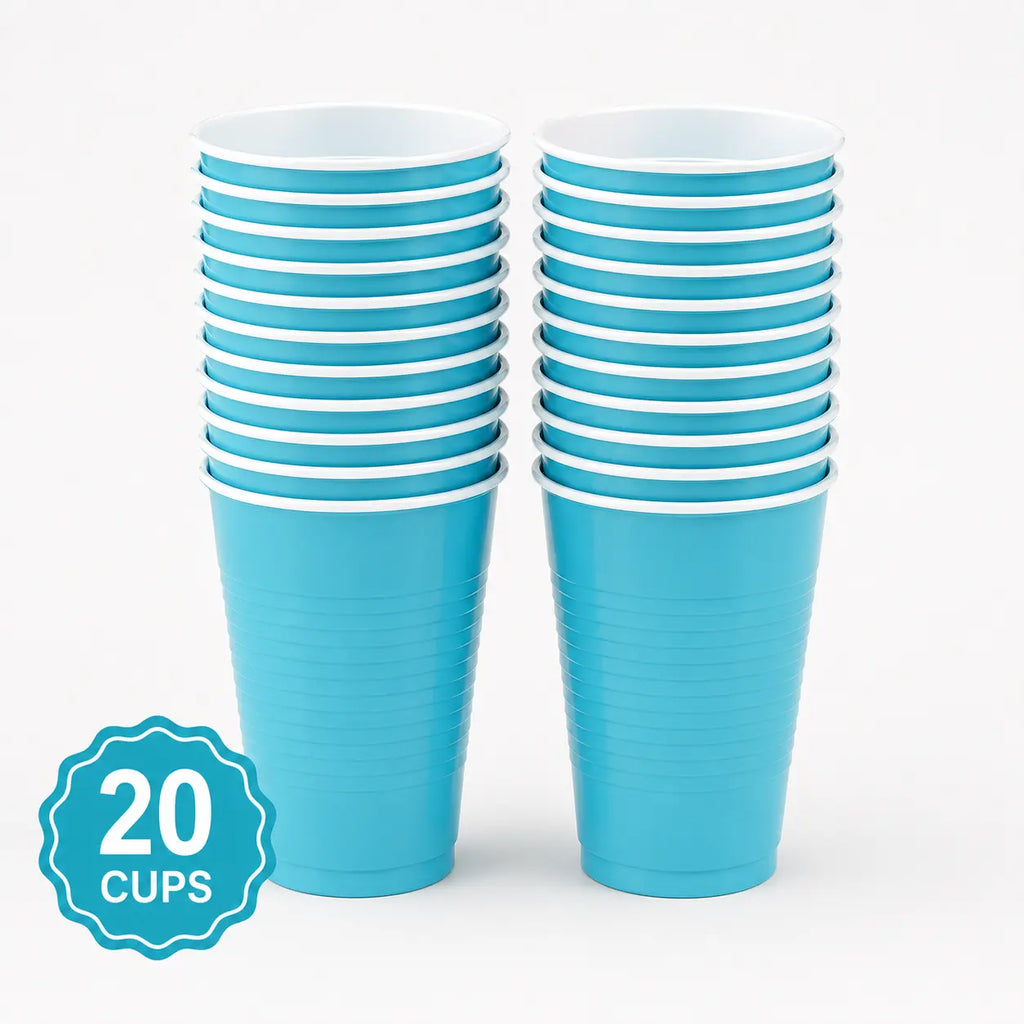 Plastic Classic Light Blue Party Set