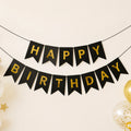 Black Happy Birthday Banner