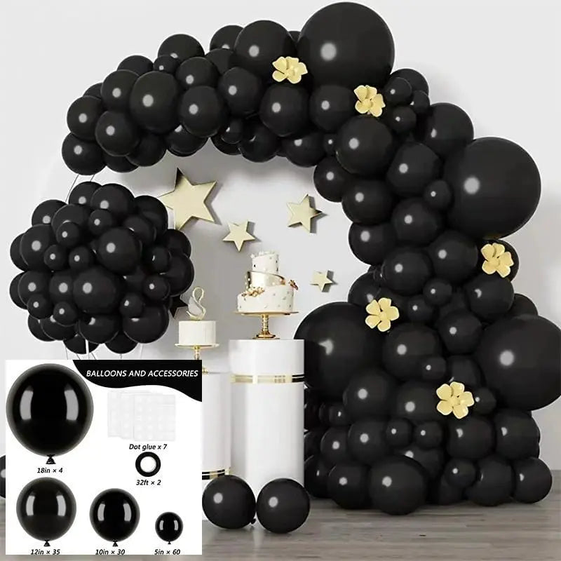 Black Balloon Decoration Set