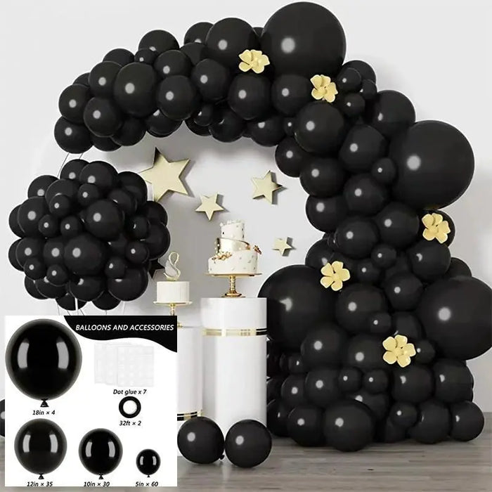 Black Balloon Decoration Set